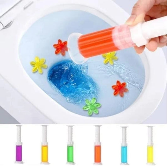 Amfyn Pack of 2 Toilet Freshner And Cleaner Flower Gel (Multicolor)