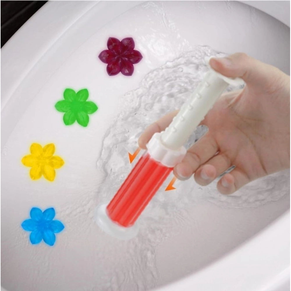 Amfyn Pack of 2 Toilet Freshner And Cleaner Flower Gel (Multicolor)
