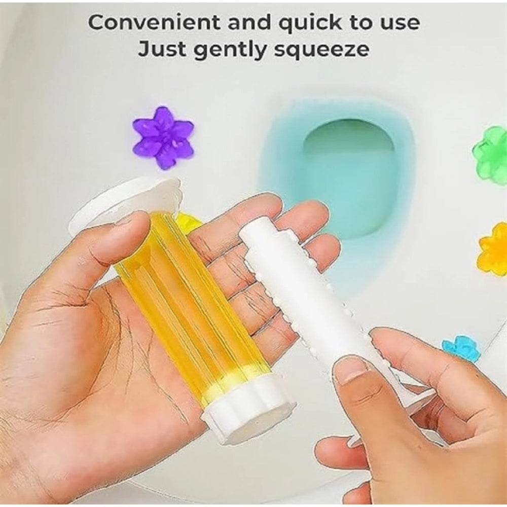 Amfyn Pack of 2 Toilet Freshner And Cleaner Flower Gel (Multicolor)
