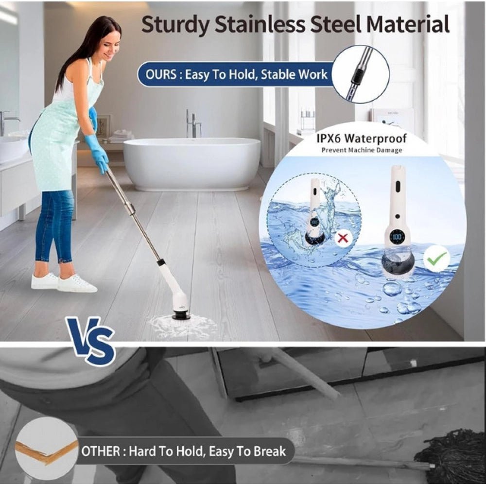 Amfyn 9 in 1 Cordless Electric Spin Scrubber (Multicolor)