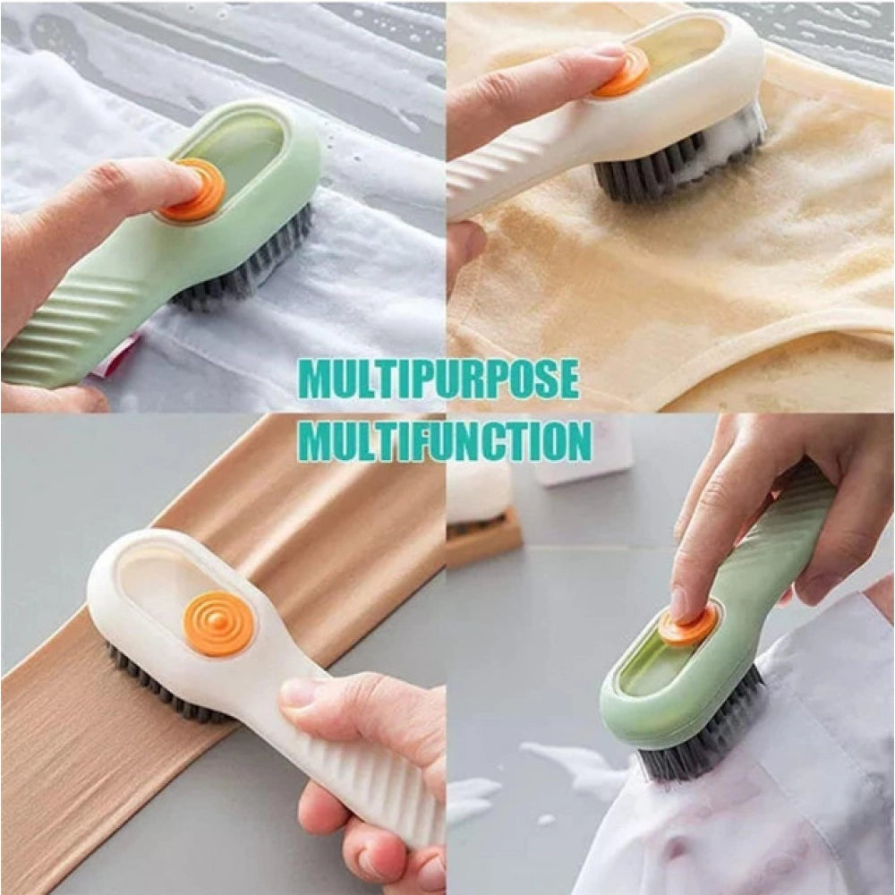 Amfyn Pack of 3 Soap Dispensing Cleaning Brush (Multicolor)