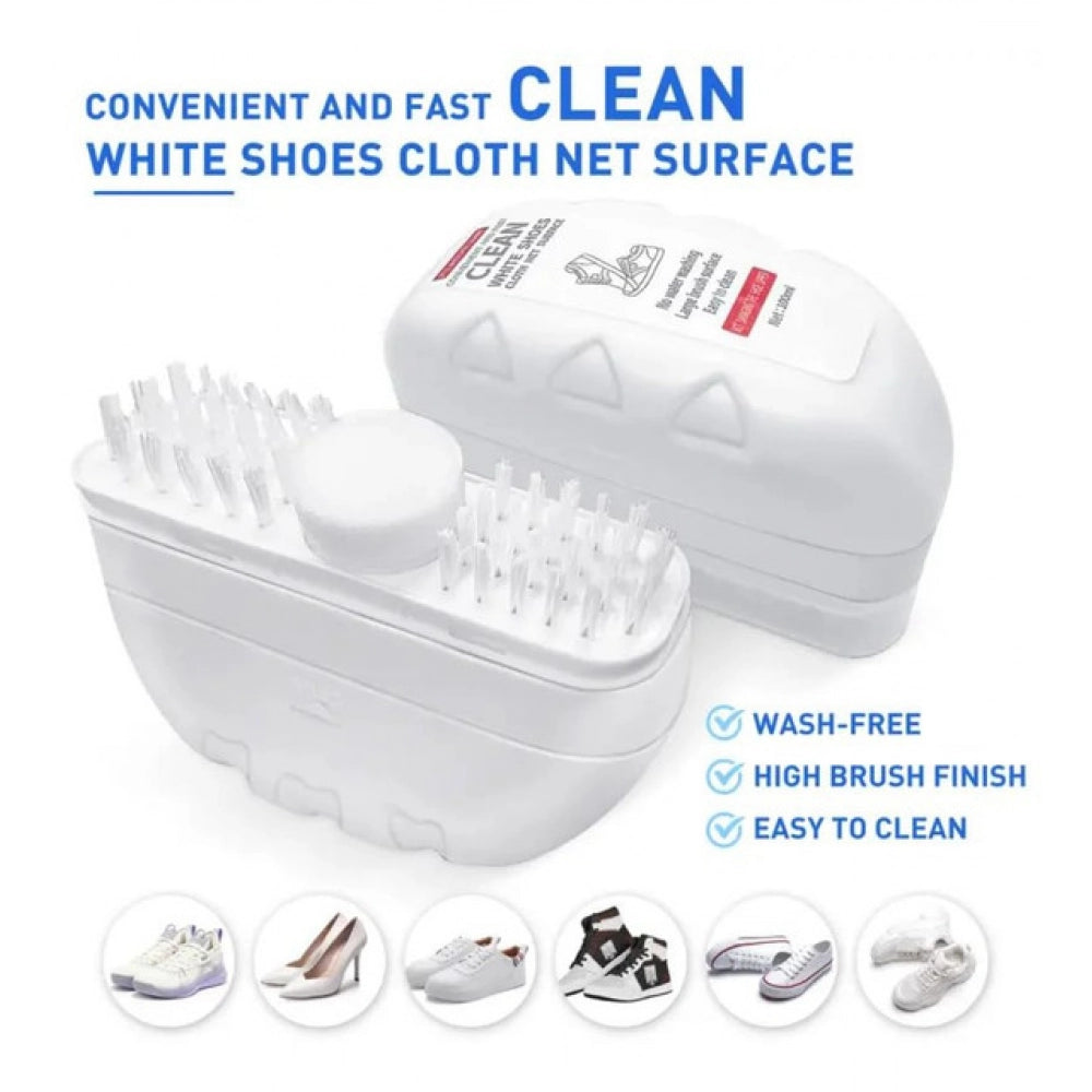 Amfyn Pack of 2 2 in 1 Shoe Cleaning Brush (White)