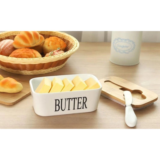 Amfyn Ceramic Butter Box (White)