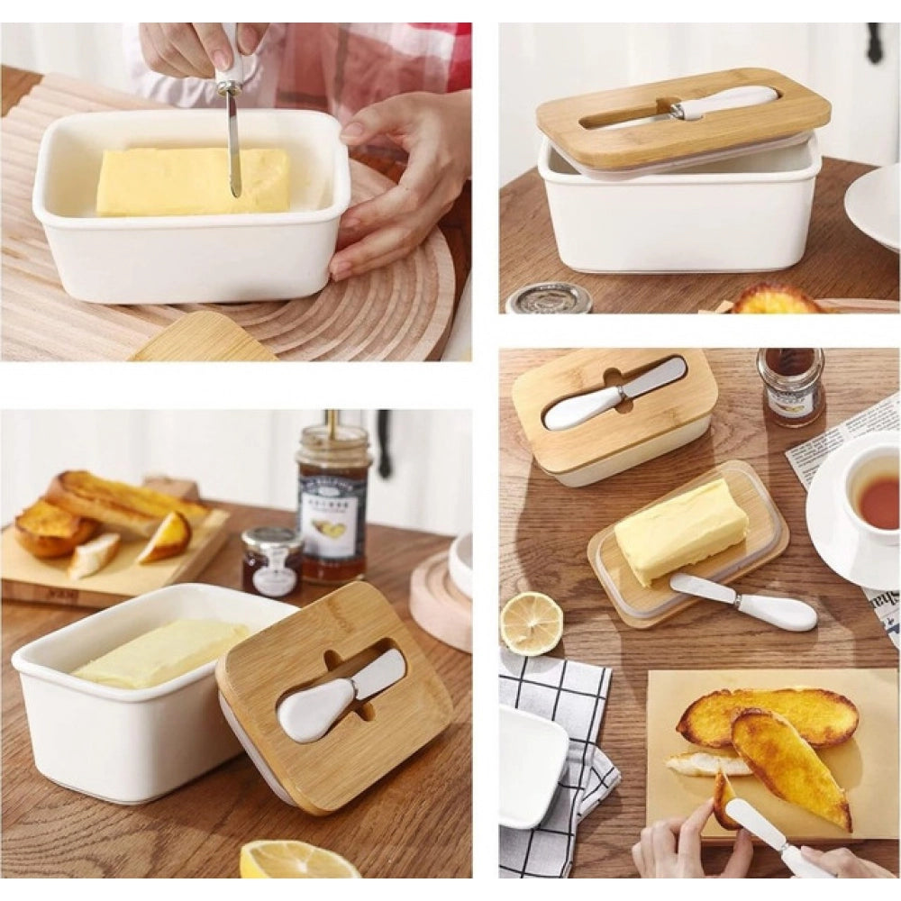 Amfyn Ceramic Butter Box (White)