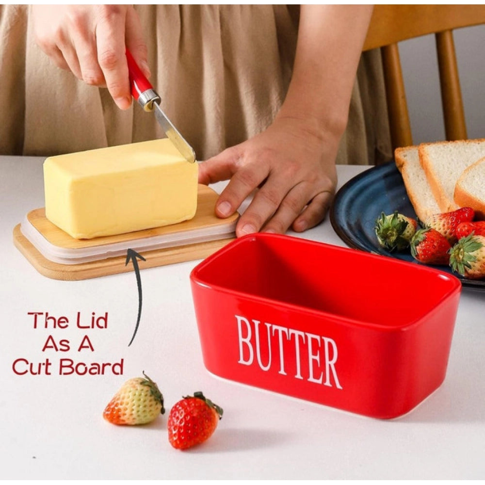 Amfyn Ceramic Butter Box (Red)