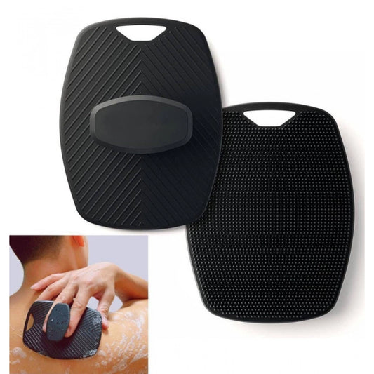 Amfyn Pack of 2 Silicone Body Scrubber Bath Brush (Black)