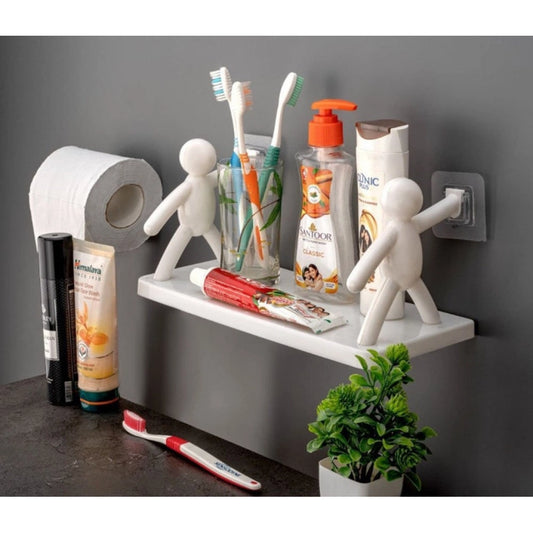 Amfyn Pack of 2 Self Adhesive Multipurpose Stand Holder (White)
