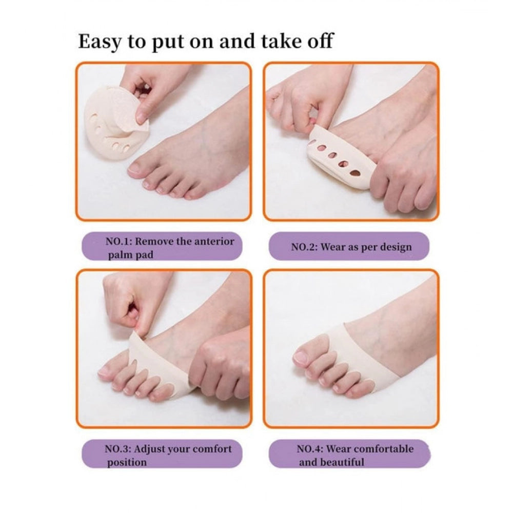 Amfyn Pack of 3 Honeycomb Fabric Forefoot Pads (Beige)