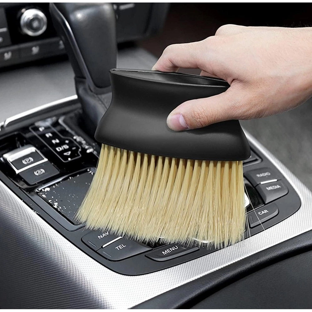 Amfyn Pack of 3 Car Dashboard Cleaning Brush (Black)