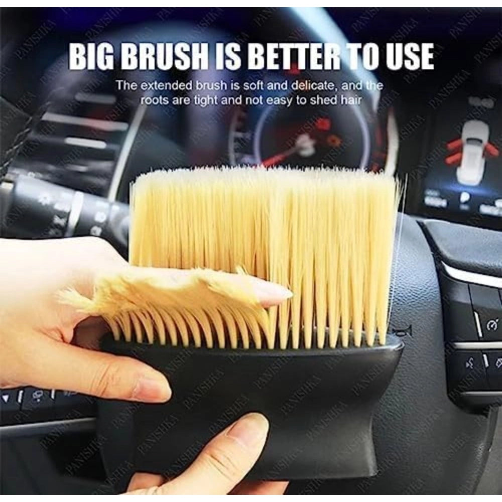 Amfyn Pack of 3 Car Dashboard Cleaning Brush (Black)