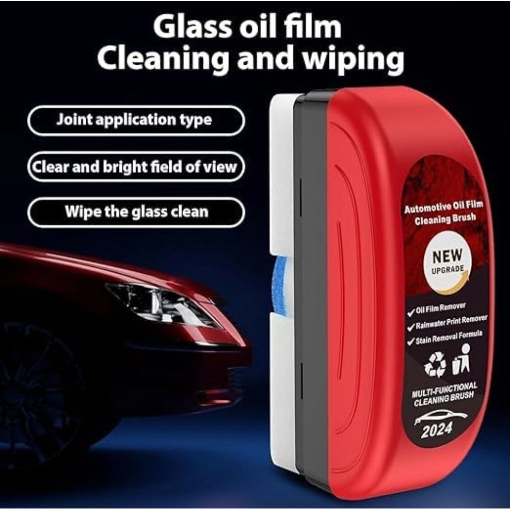 Amfyn Pack of 3 Automotive Oil Film Cleaning Brush (Red-Black)
