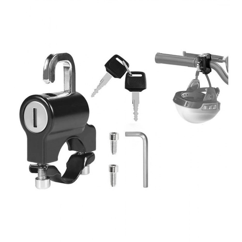 Amfyn Pack of 2 Motorcycle Helmet Lock (Black)