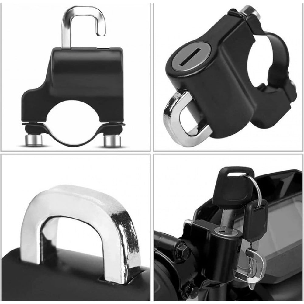 Amfyn Pack of 2 Motorcycle Helmet Lock (Black)