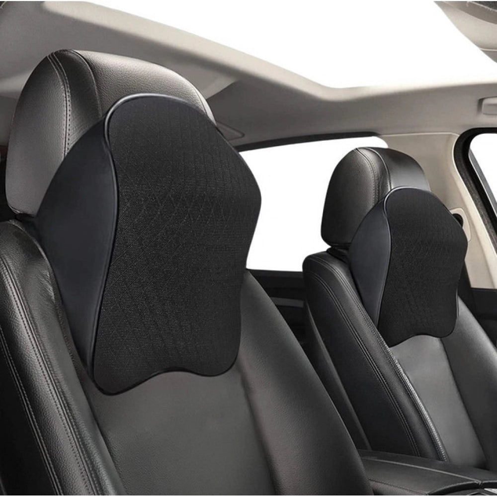 Amfyn Memory Foam Car Headrest Pillow (Black)