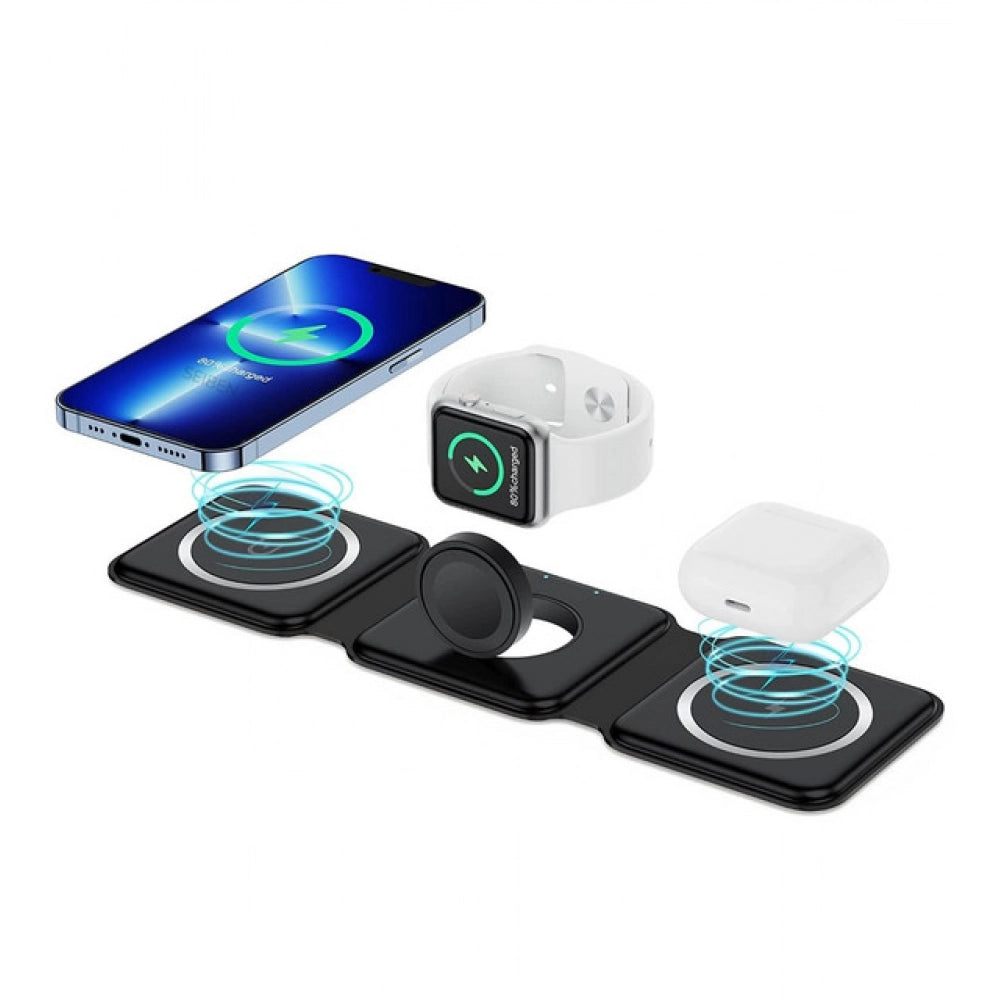 Amfyn 3 in 1 Foldable Wireless Charger (Black)