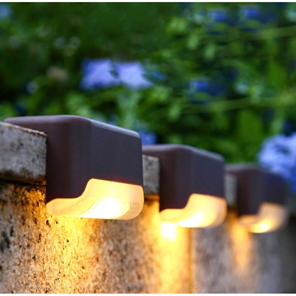 Amfyn Pack of 3 Stair Deck Solar Light (Black)