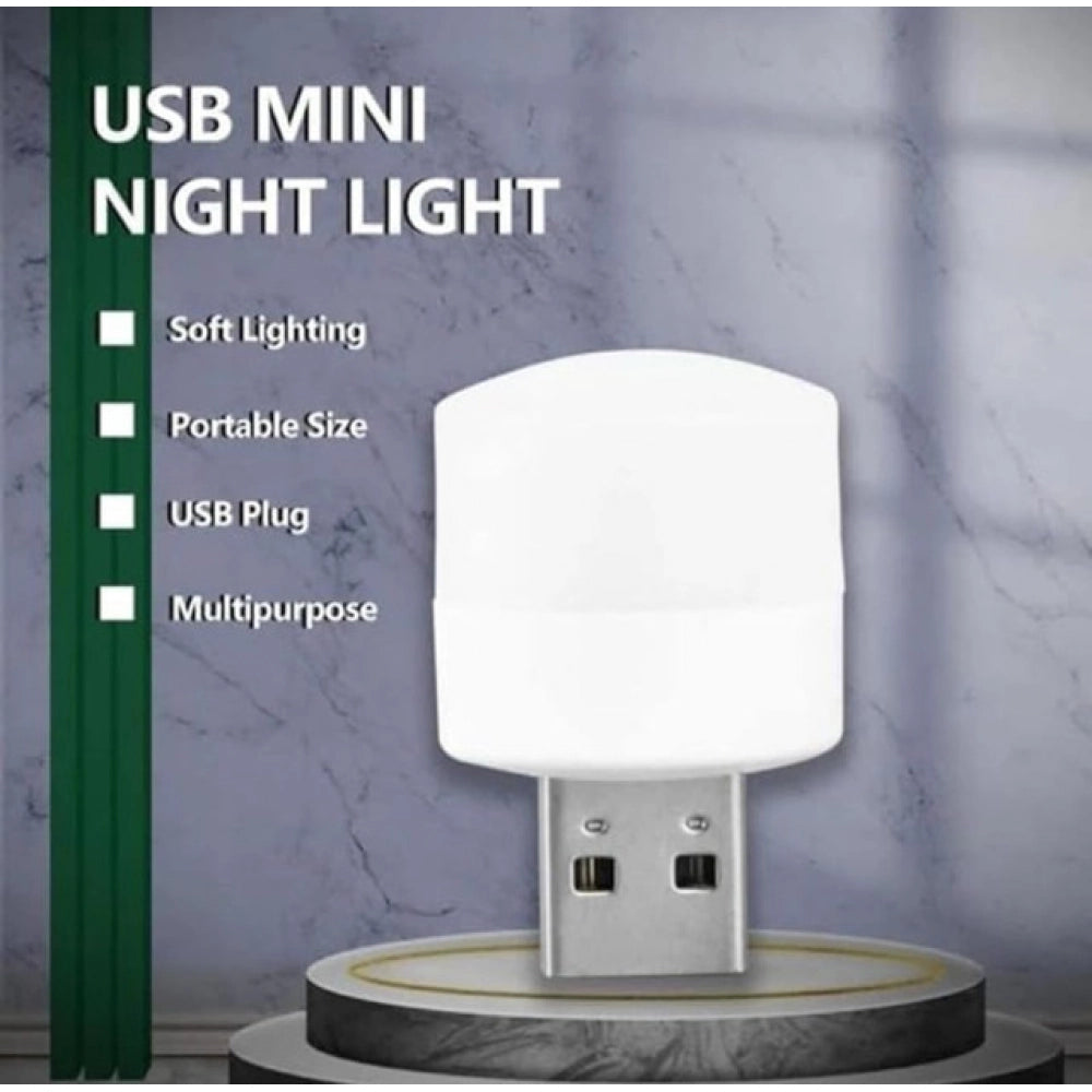 Amfyn Pack of 10 Portable Home USB Night Lights (White)