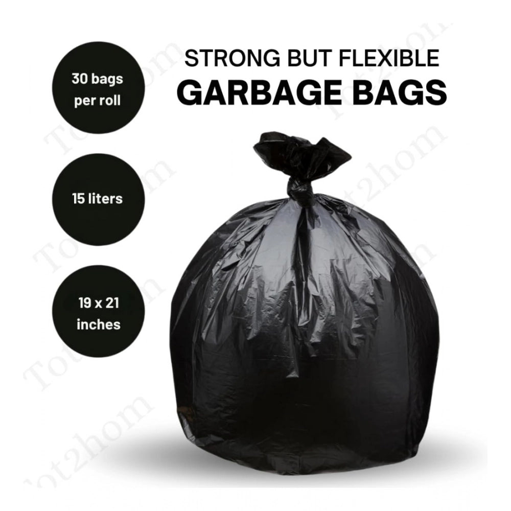 Amfyn Pack of 4 Plastic 19 x 21 Inches Garbage Bag (Black)