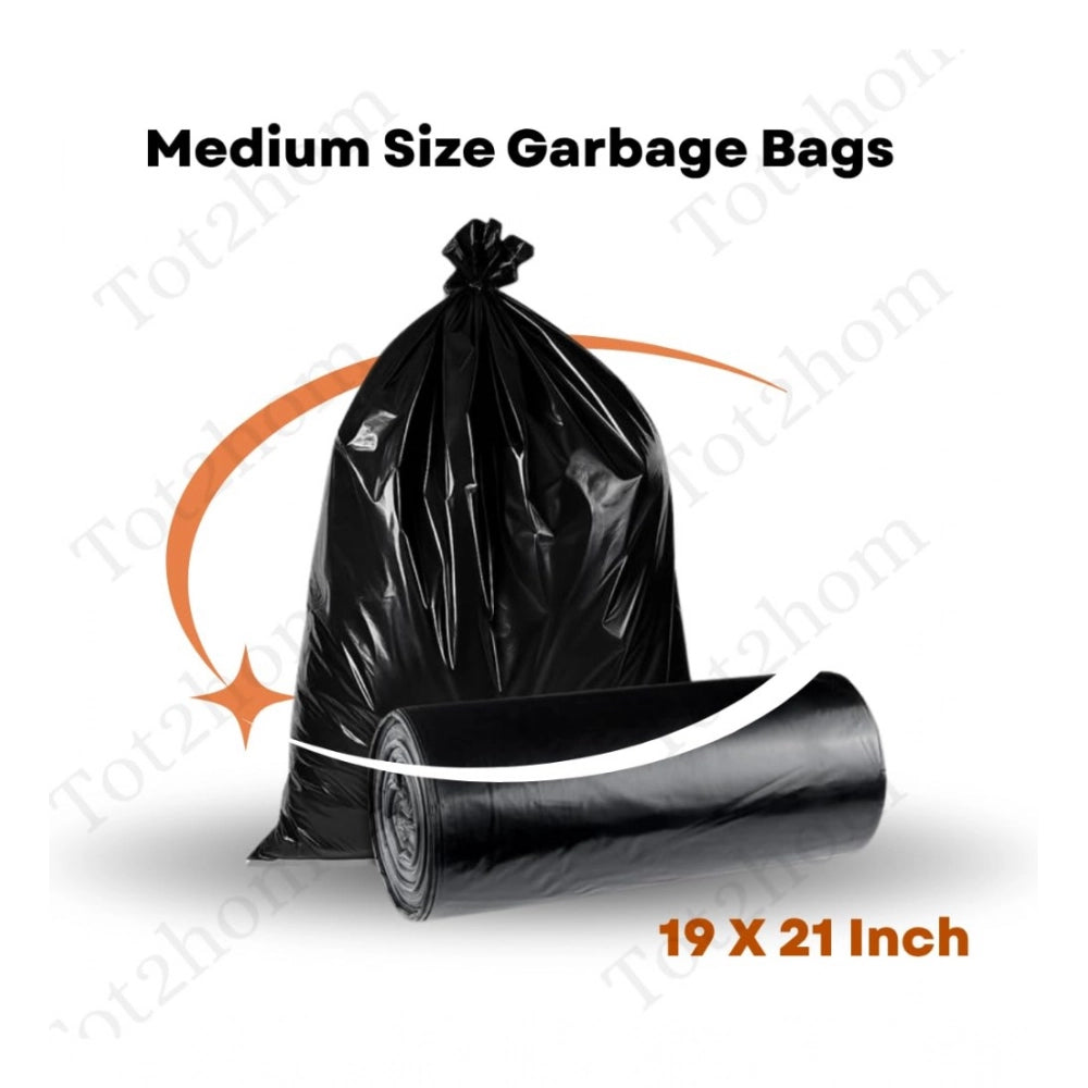 Amfyn Pack of 12 Biodegradeable Vegetable-Paper 19 x 21 Inches Garbage Bag (Black)