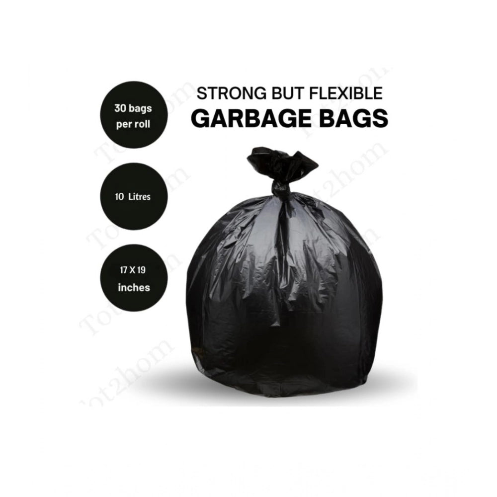 Amfyn Pack of 4 Recyclable Plastic-Biodegradable 17 x 19 Inches Garbage Bag (Black)
