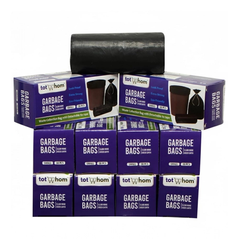 Amfyn Pack of 10 Biodegradeable Vegetable-Paper 17 x 19 Inches Garbage Bag (Black)