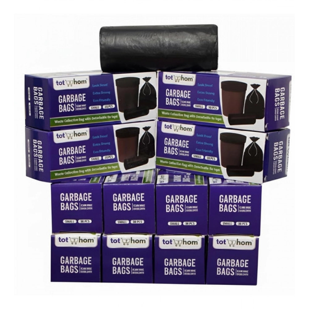 Amfyn Pack of 12 Biodegradeable Vegetable-Paper 17 x 19 Inches Garbage Bag (Black)