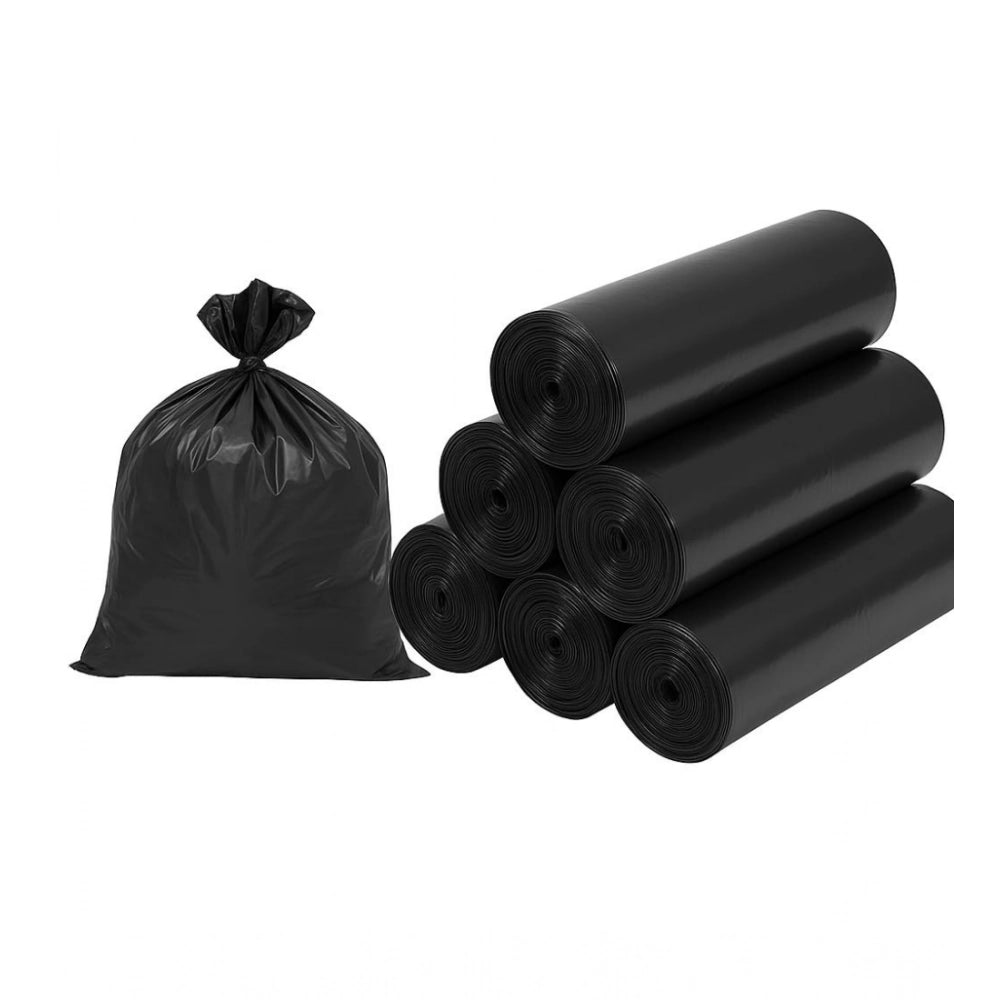 Amfyn Pack of 6 Biodegradeable Vegetable-Paper 25 x 30 Inches Garbage Bag (Black)