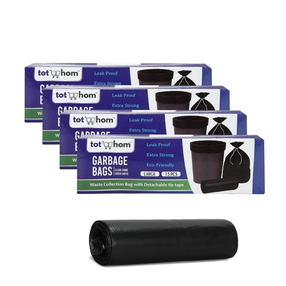 Amfyn Pack of 4 Biodegradeable Vegetable-Paper 25 x 30 Inches Garbage Bag (Black)