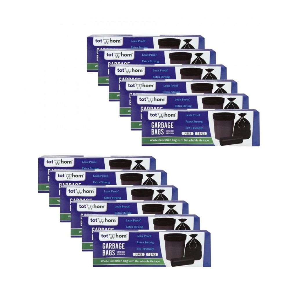 Amfyn Pack of 12 Biodegradeable Vegetable-Paper 25 x 30 Inches Garbage Bag (Black)