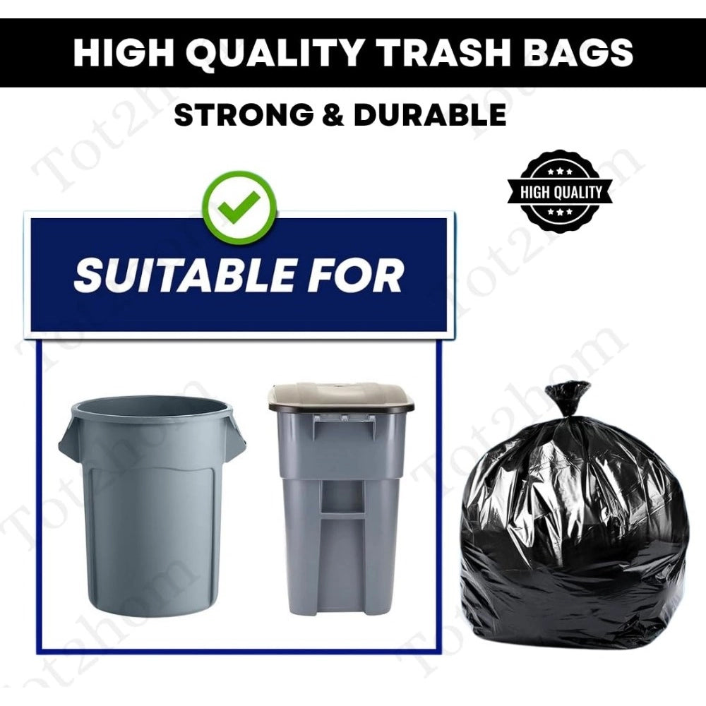 Amfyn Pack of 12 Biodegradeable Vegetable-Paper 25 x 30 Inches Garbage Bag (Black)