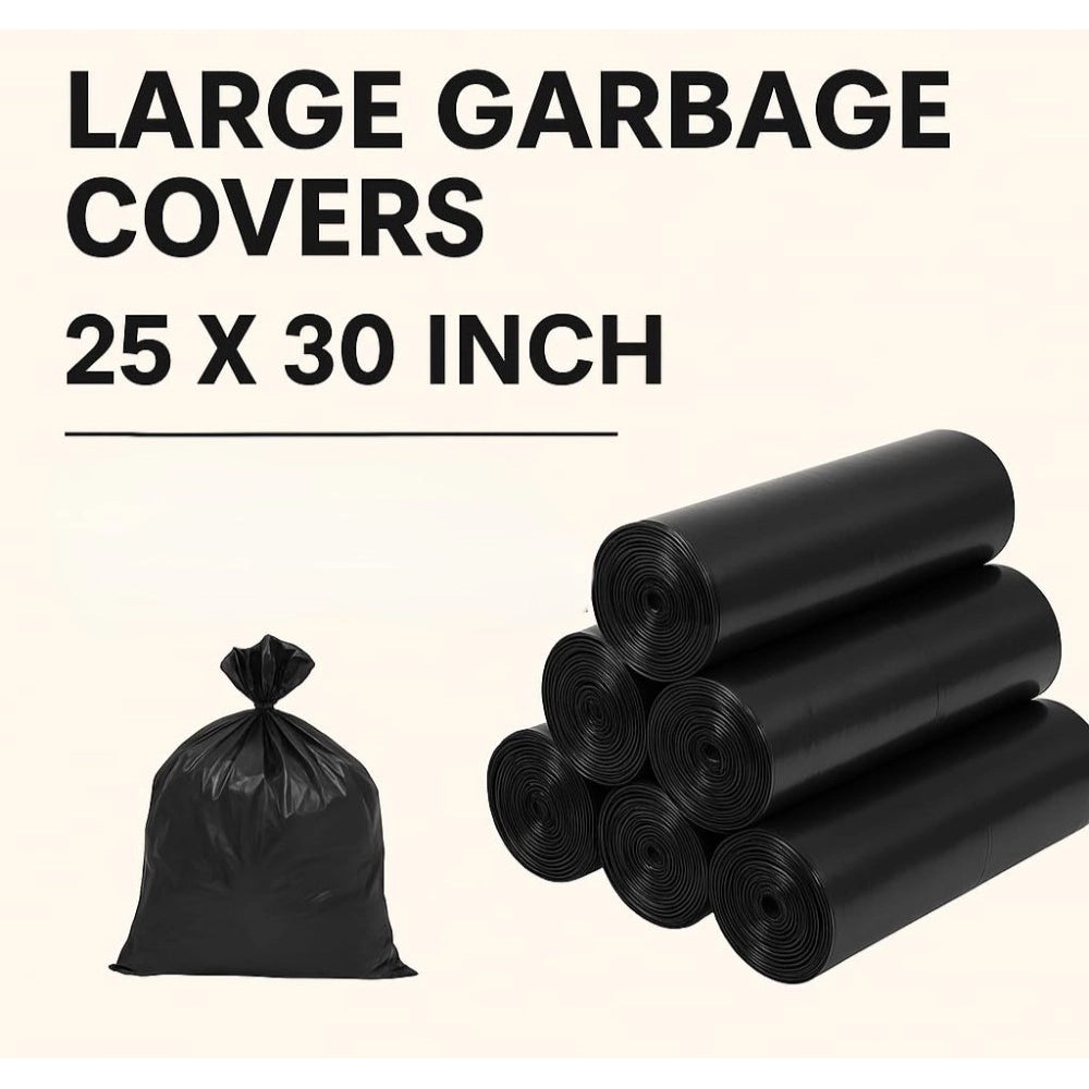 Amfyn Pack of 10 Biodegradeable Vegetable-Paper 25 x 30 Inches Garbage Bag (Black)