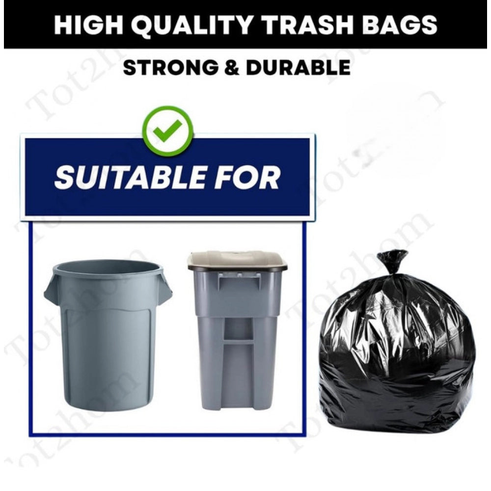 Amfyn Pack of 10 Biodegradeable Vegetable-Paper 25 x 30 Inches Garbage Bag (Black)