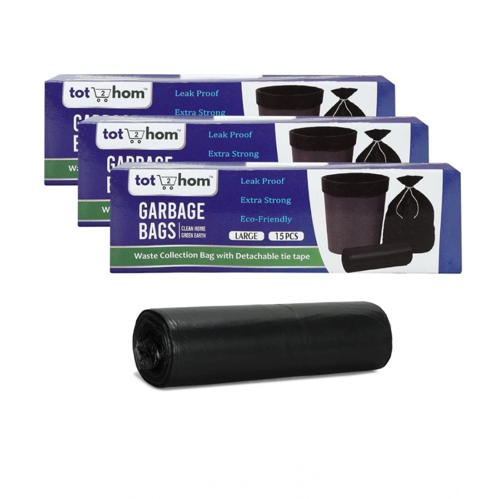 Amfyn Pack of 3 Biodegradeable Vegetable-Paper 25 x 30 Inches Garbage Bag (Black)