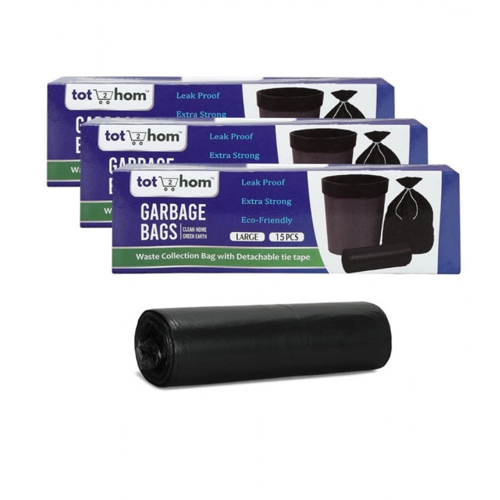 Amfyn Pack of 3 Biodegradeable Vegetable-Paper 25 x 30 Inches Garbage Bag (Black)