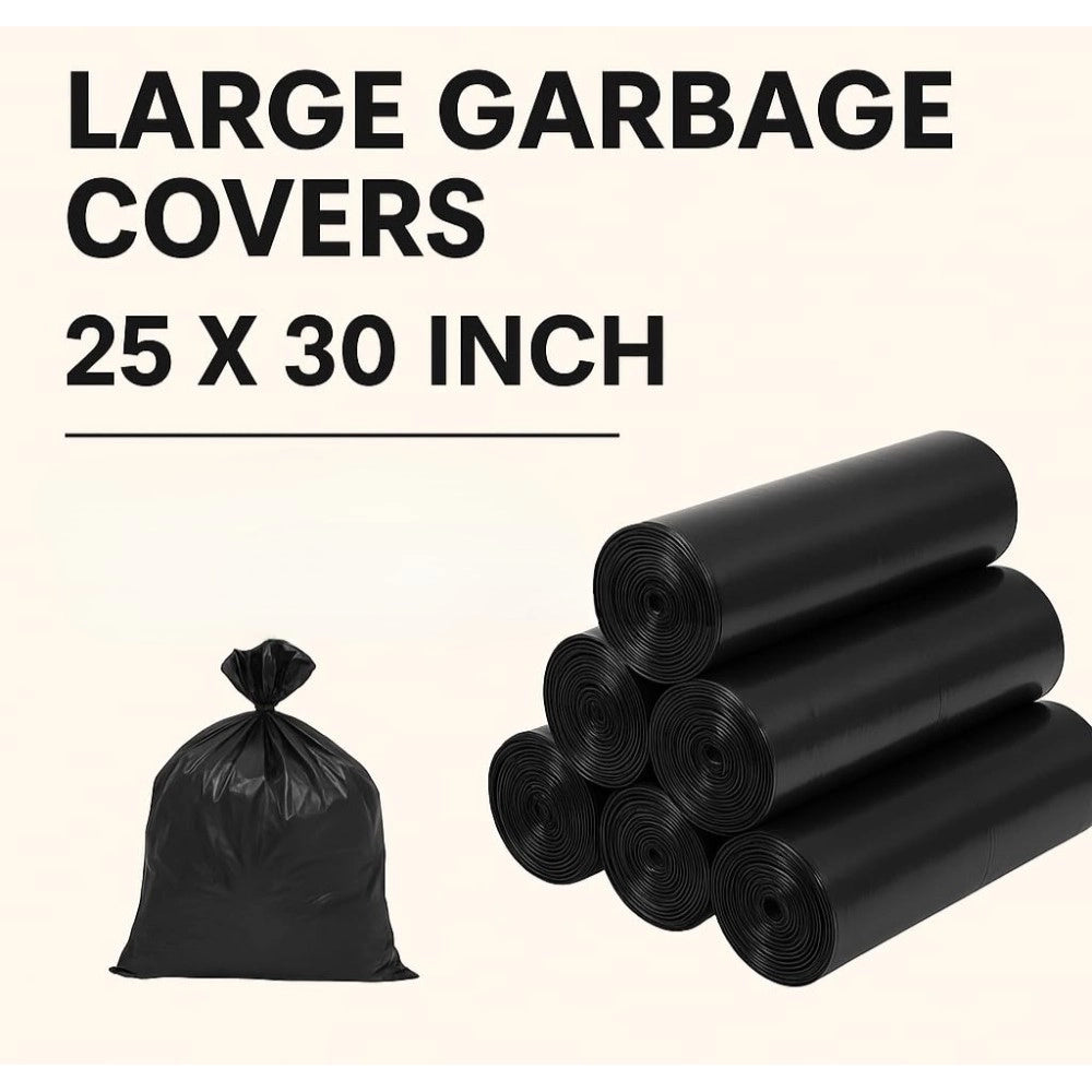 Amfyn Pack of 5 Biodegradeable Vegetable-Paper 25 x 30 Inches Garbage Bag (Black)