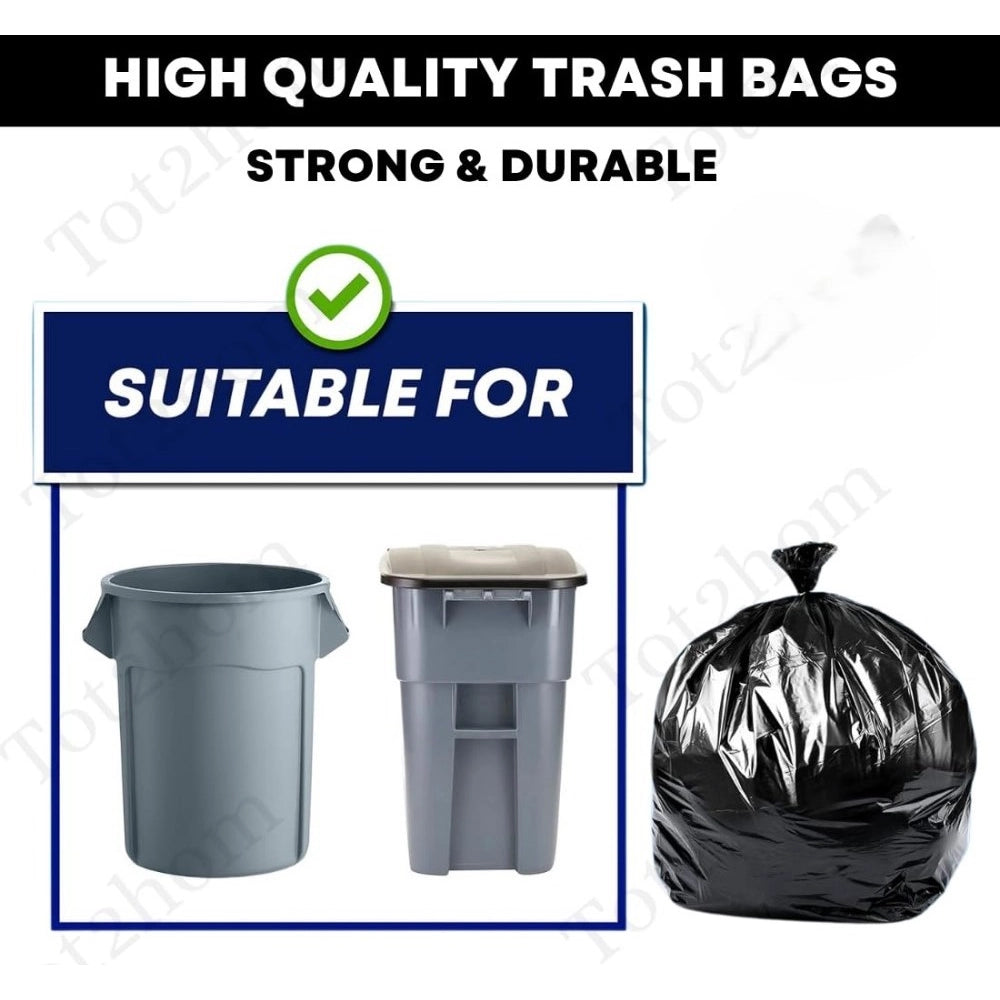 Amfyn Pack of 5 Biodegradeable Vegetable-Paper 25 x 30 Inches Garbage Bag (Black)