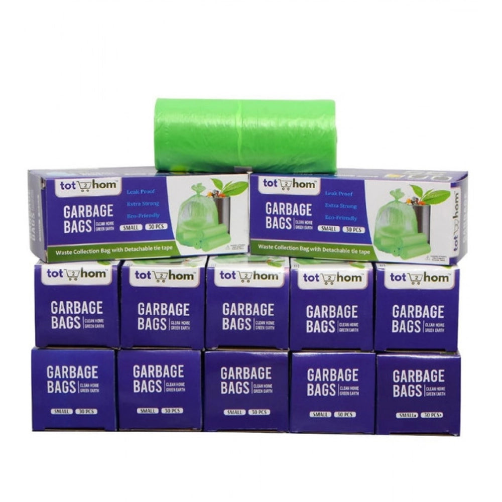 Amfyn Pack of 12 Biodegradeable Vegetable-Paper 17 x 19 Inches Garbage Bag (Green)