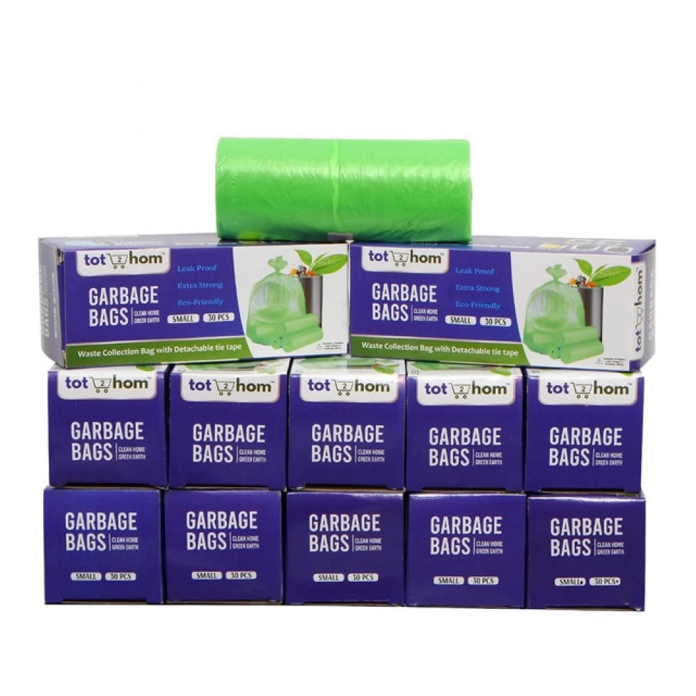 Amfyn Pack of 12 Biodegradeable Vegetable-Paper 17 x 19 Inches Garbage Bag (Green)