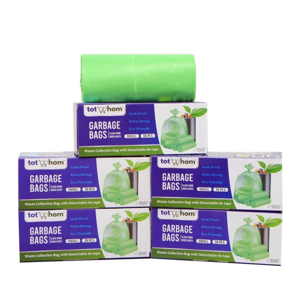 Amfyn Pack of 5 Biodegradeable Vegetable-Paper 17 x 19 Inches Garbage Bag (Green)
