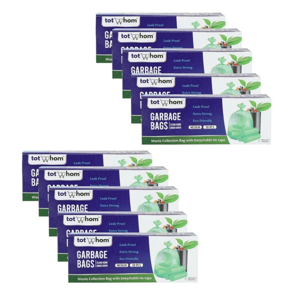 Amfyn Pack of 10 Biodegradeable Vegetable-Paper 19 x 21 Inches Garbage Bag (Green)