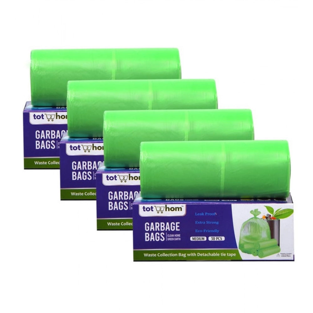 Amfyn Pack of 4 Biodegradeable Vegetable-Paper 19 x 21 Inches Garbage Bag (Green)