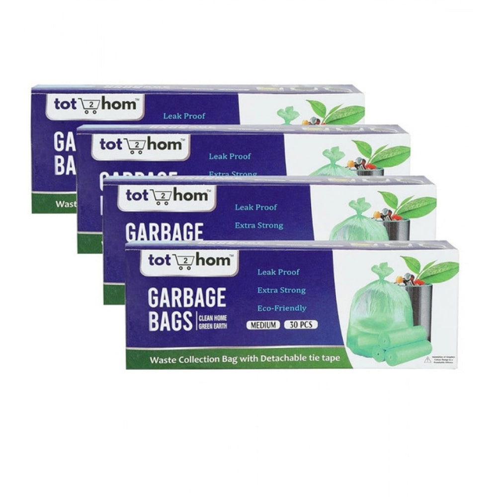 Amfyn Pack of 4 Biodegradeable Vegetable-Paper 19 x 21 Inches Garbage Bag (Green)