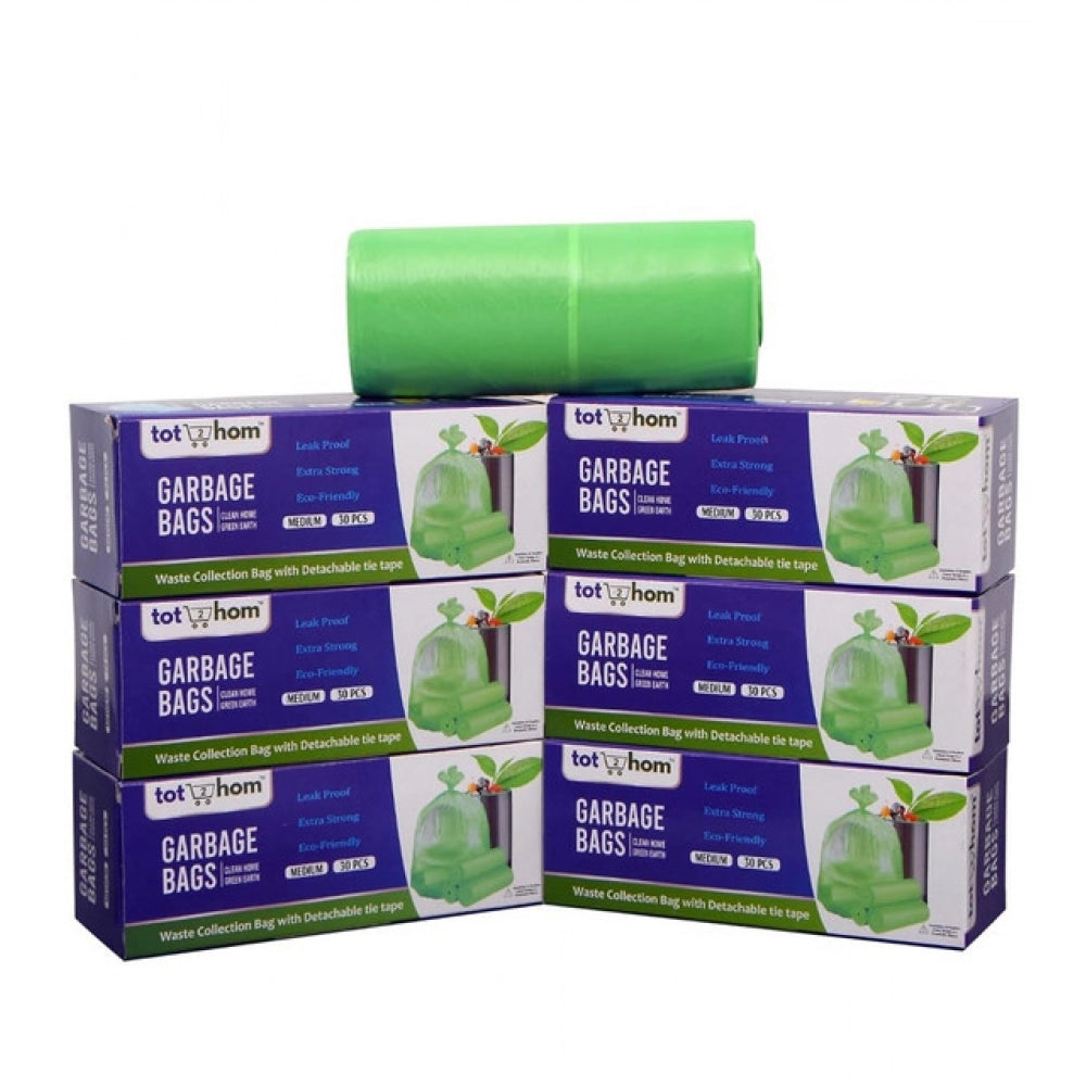 Amfyn Pack of 6 Biodegradeable Vegetable-Paper 19 x 21 Inches Garbage Bag (Green)