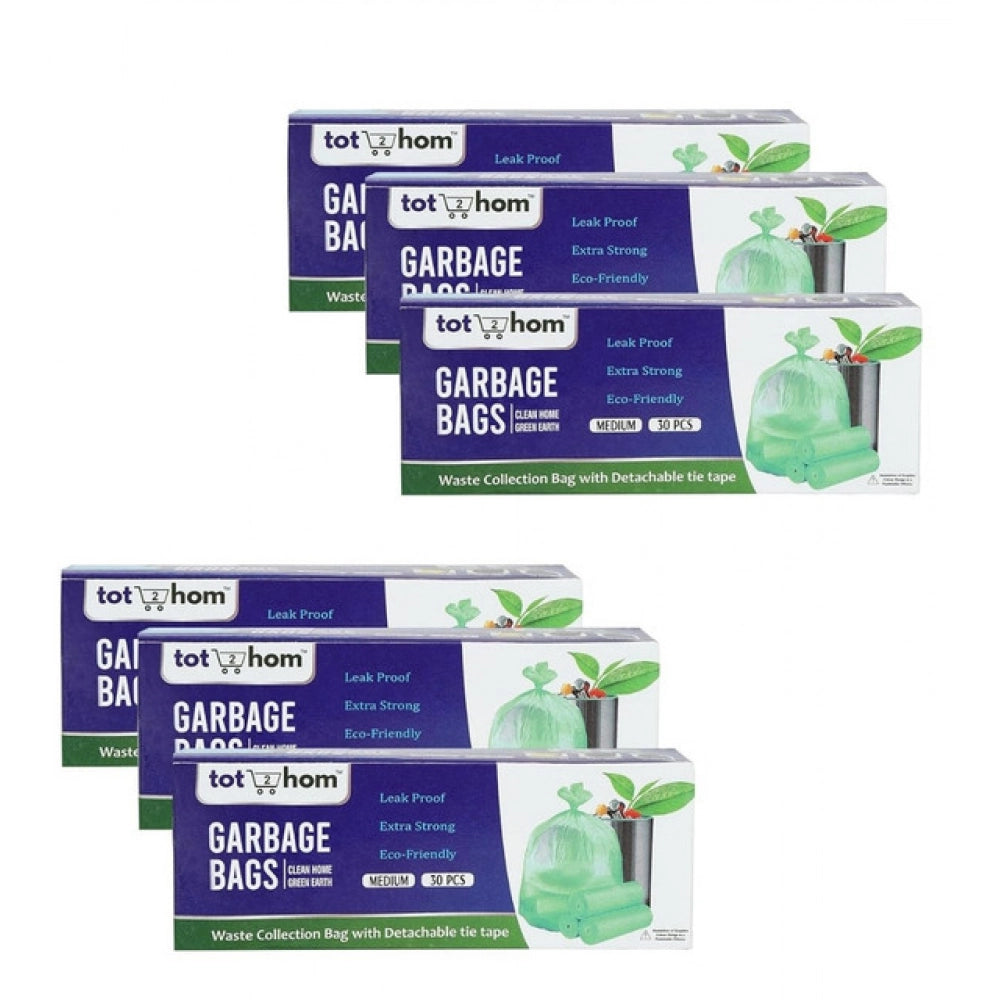 Amfyn Pack of 6 Biodegradeable Vegetable-Paper 19 x 21 Inches Garbage Bag (Green)