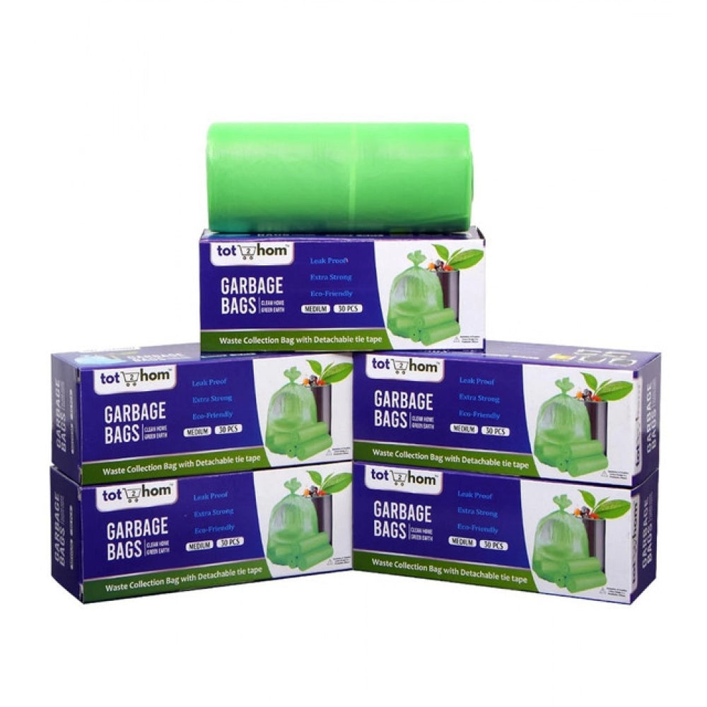 Amfyn Pack of 5 Biodegradeable Vegetable-Paper 19 x 21 Inches Garbage Bag (Green)