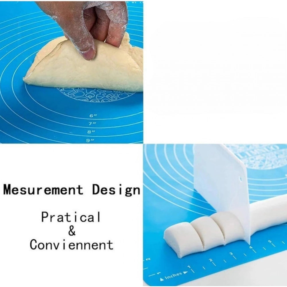 Amfyn Pack of 3 Silicone Roti Mat (Blue)