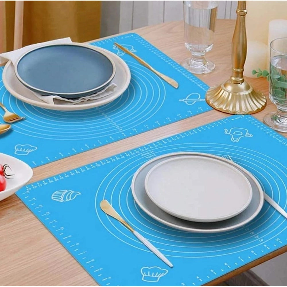 Amfyn Pack of 3 Silicone Roti Mat (Blue)