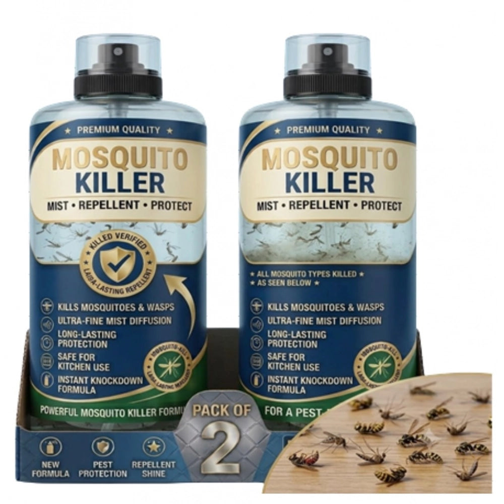 Amfyn Pack of 2 Mosquito Killer Liquid Spray Bottles 100 ML