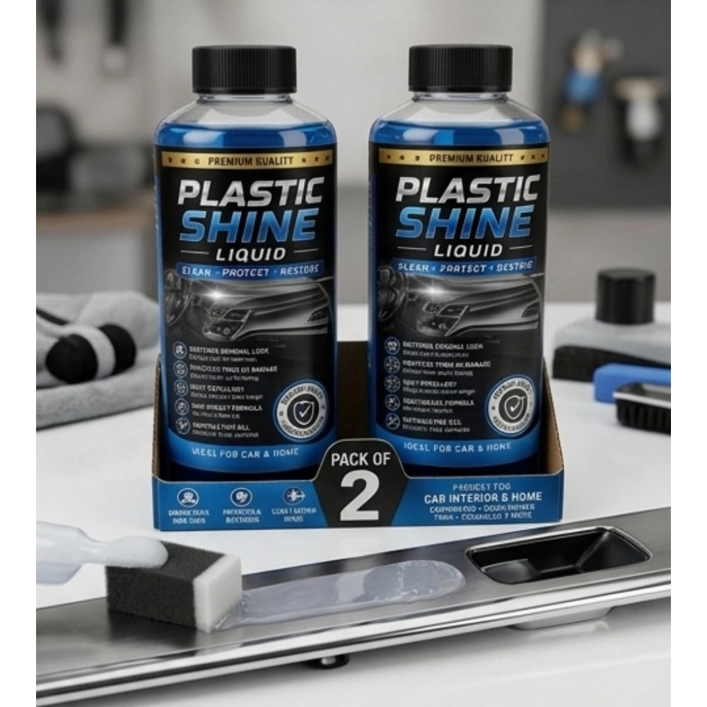 Amfyn Pack of 2 Plastic Shine Liquid Bottles 100 ML