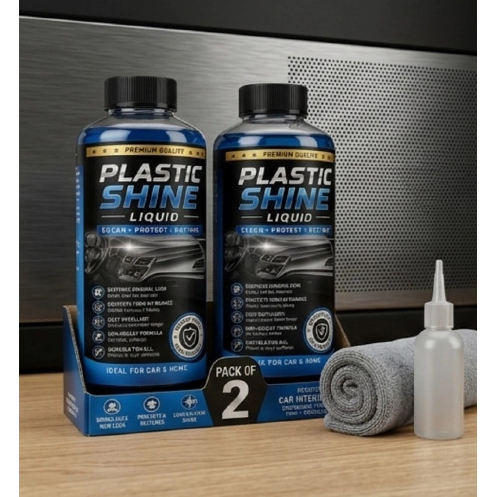 Amfyn Pack of 2 Plastic Shine Liquid Bottles 100 ML